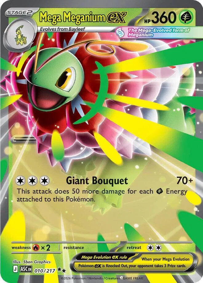 Carta Pokémon Mega Meganium ex 010/217 Ascended Heroes