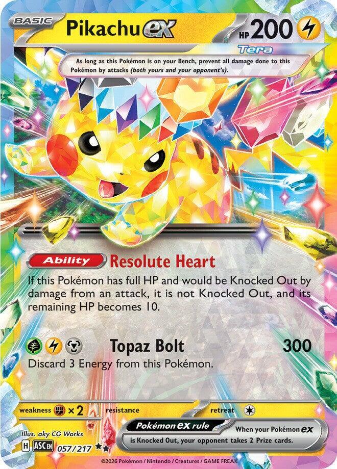 Carta Pokémon Pikachu ex 057/217 Ascended Heroes