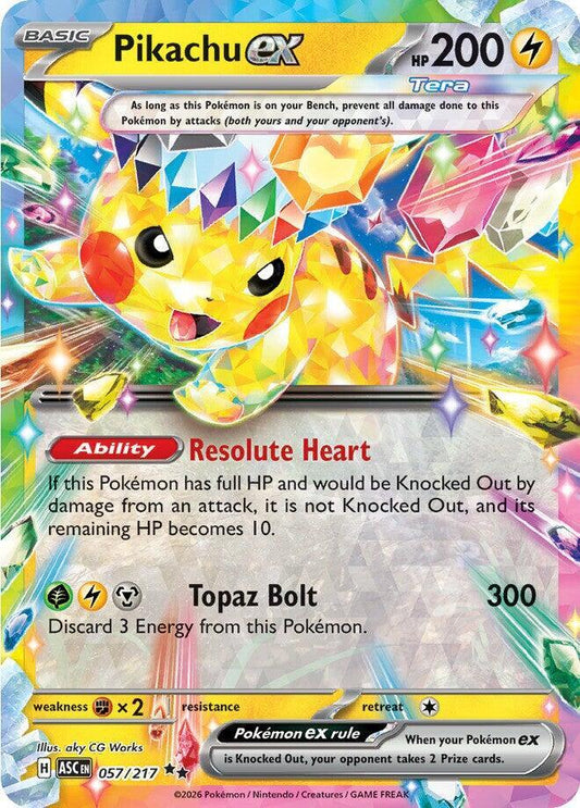 Carta Pokémon Pikachu ex 057/217 Ascended Heroes