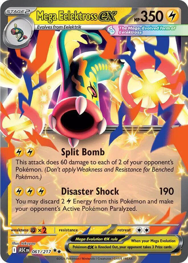 Carta Pokémon Mega Eelektross ex 061/217 Ascended Heroes