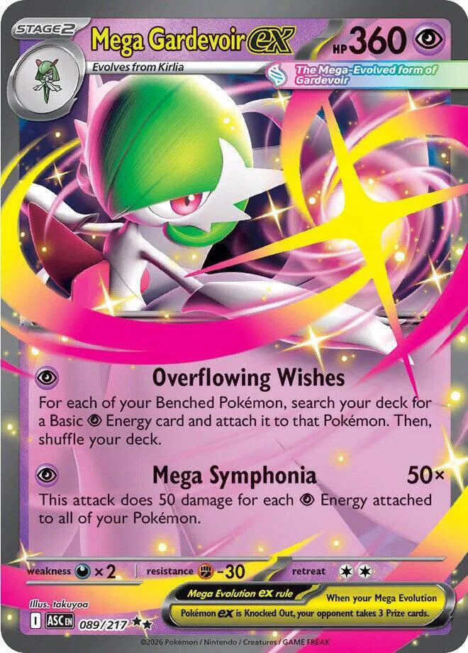Carta Pokémon Mega Gardevoir ex 089/217 Ascended Heroes