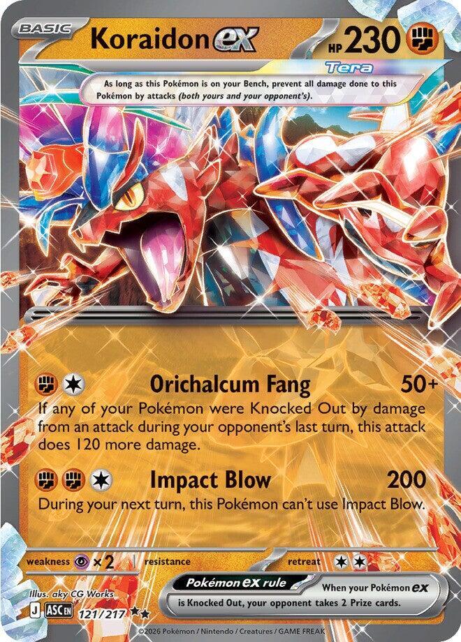 Carta Pokémon Koraidon ex 121/217 Ascended Heroes