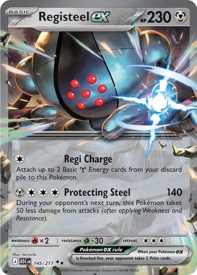 Carta Pokémon Registeel ex 145/217 Ascended Heroes