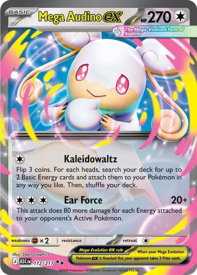 Carta Pokémon Mega Audino ex 172/217 Ascended Heroes