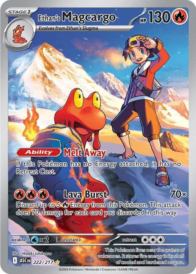 Carta Pokémon Ethan's Magcargo 222/217 Ascended Heroes