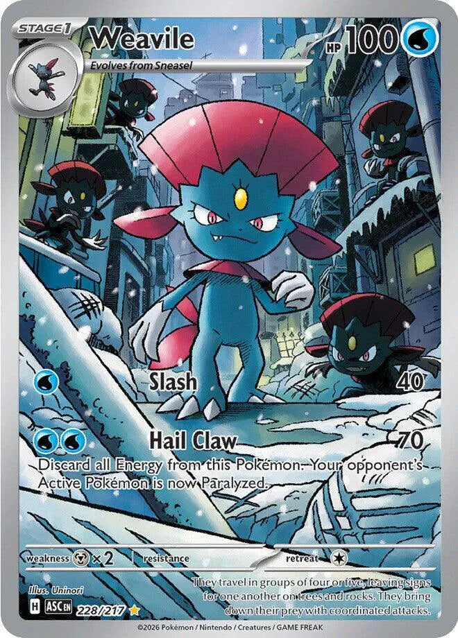 Carta Pokémon Weavile 228/217 Ascended Heroes