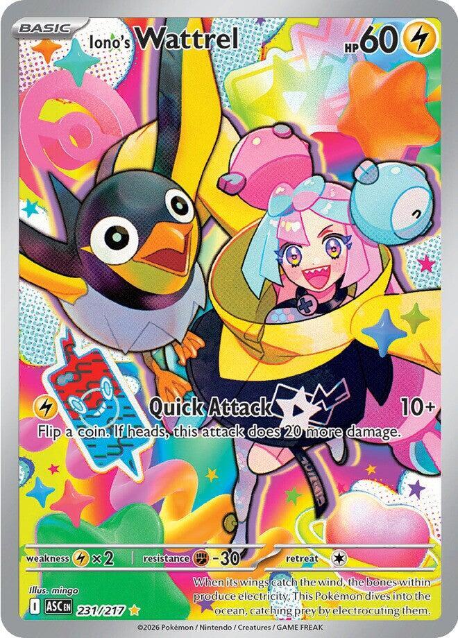 Carta Pokémon Iono's Wattrel 231/217 Ascended Heroes