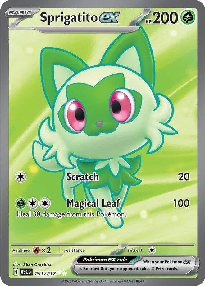 Carta Pokémon Sprigatito ex 251/217 Ascended Heroes