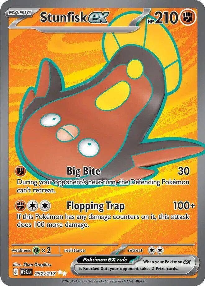 Carta Pokémon Stunfisk ex 252/217 Ascended Heroes