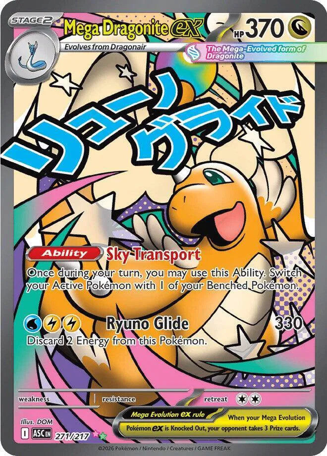 Carta Pokémon Mega Dragonite ex 271/217 Ascended Heroes