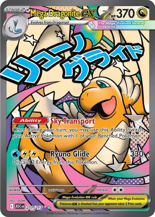 Carta Pokémon Mega Dragonite ex 271/217 Ascended Heroes