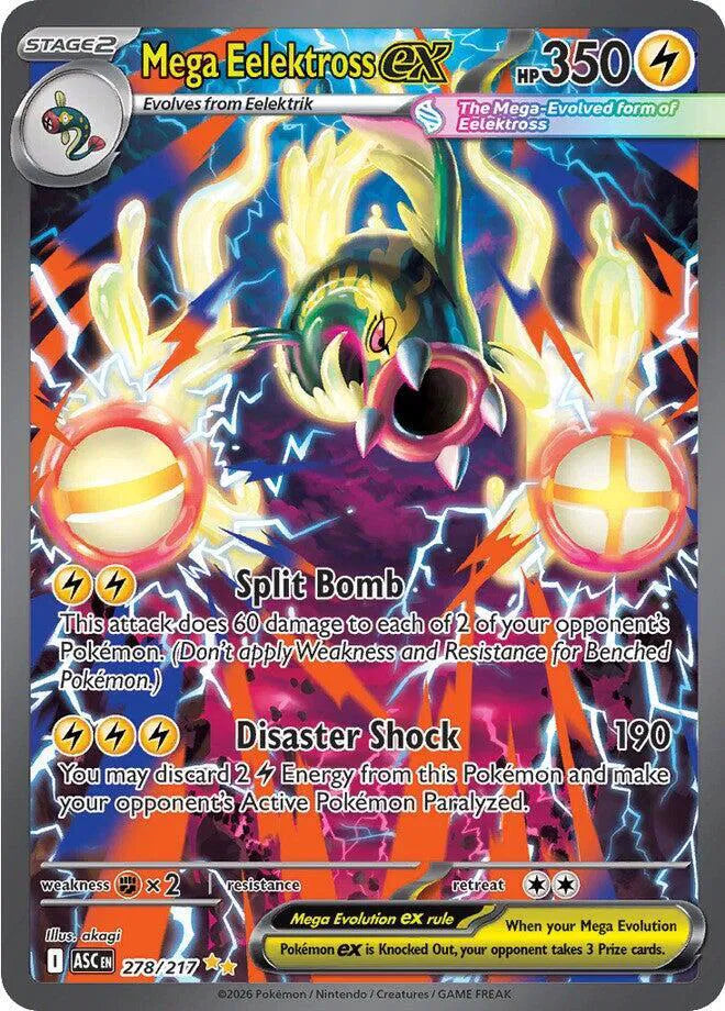 Carta Pokémon Mega Eelektross ex 278/217 Ascended Heroes