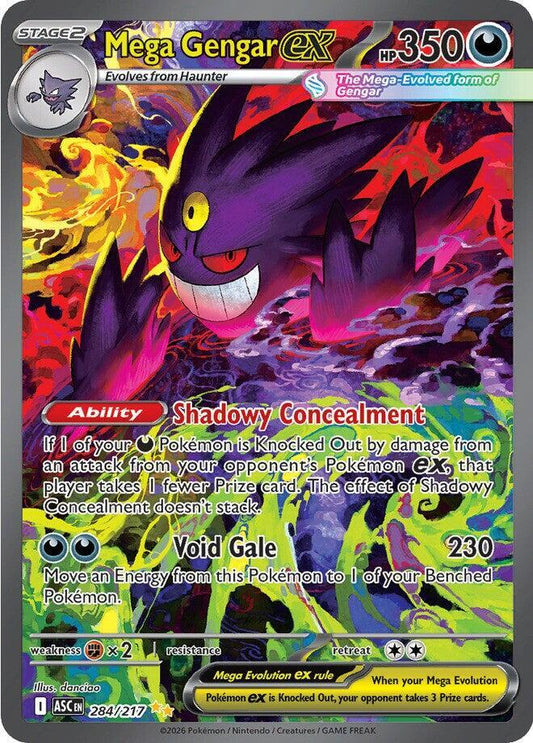 Carta Pokémon Mega Gengar ex 284/217 Ascended Heroes