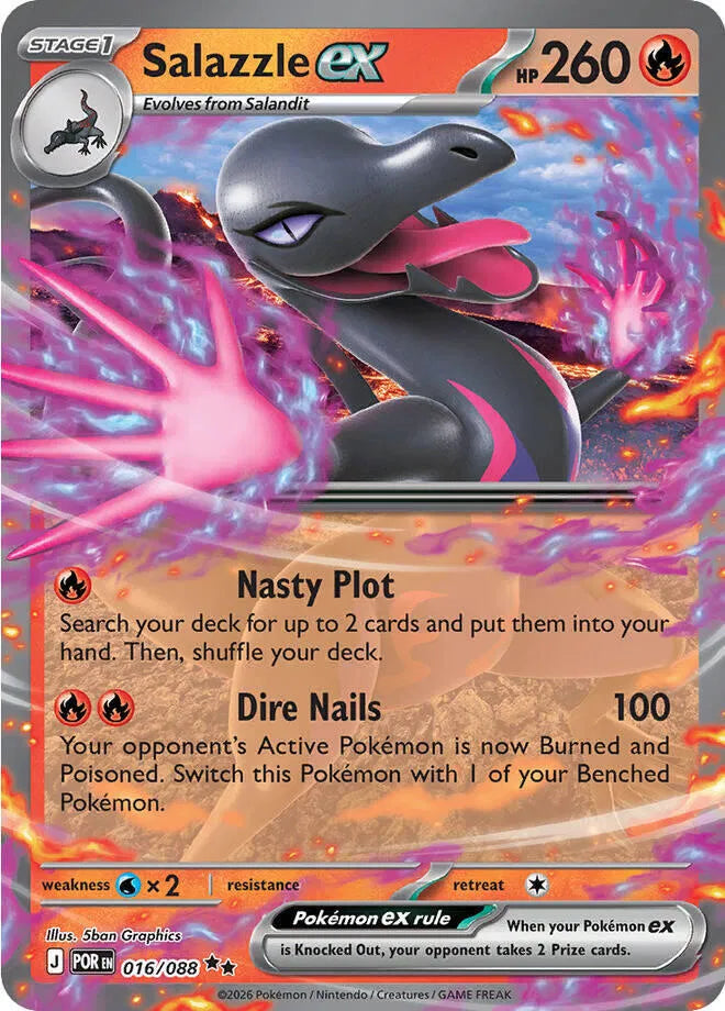 Carta Pokémon Salazzle ex 016/088 Perfect Order