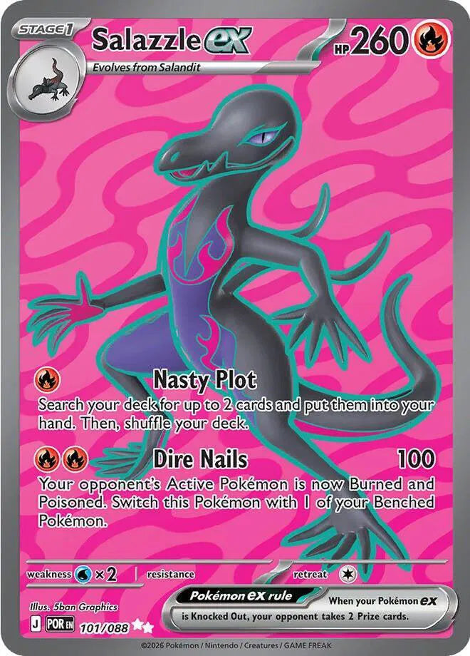 Carta Pokémon Salazzle ex 101/088 Perfect Order