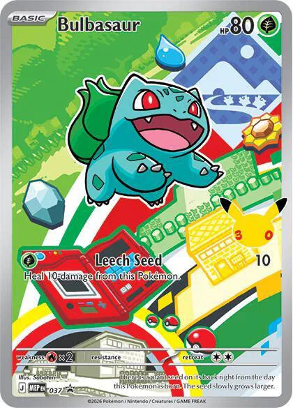 Carta Pokémon Bulbasaur 037 Mega Evolution Promos