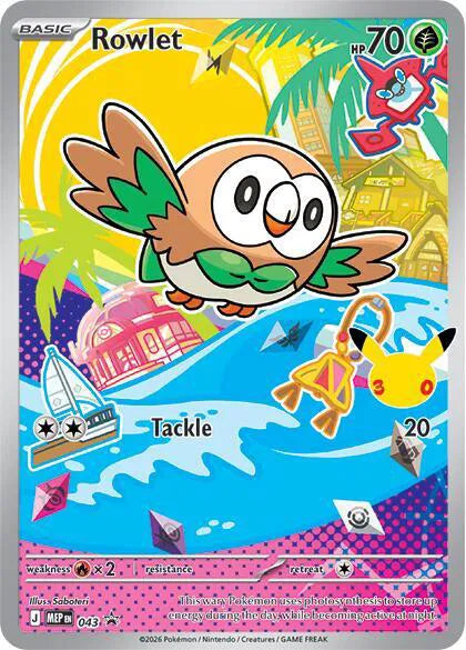 Carta Pokémon Rowlet 043 Mega Evolution Promos