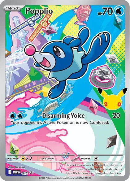 Carta Pokémon Popplio 045 Mega Evolution Promos