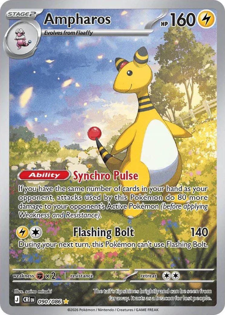 Carta Pokémon Ampharos 090/086 Chaos Rising