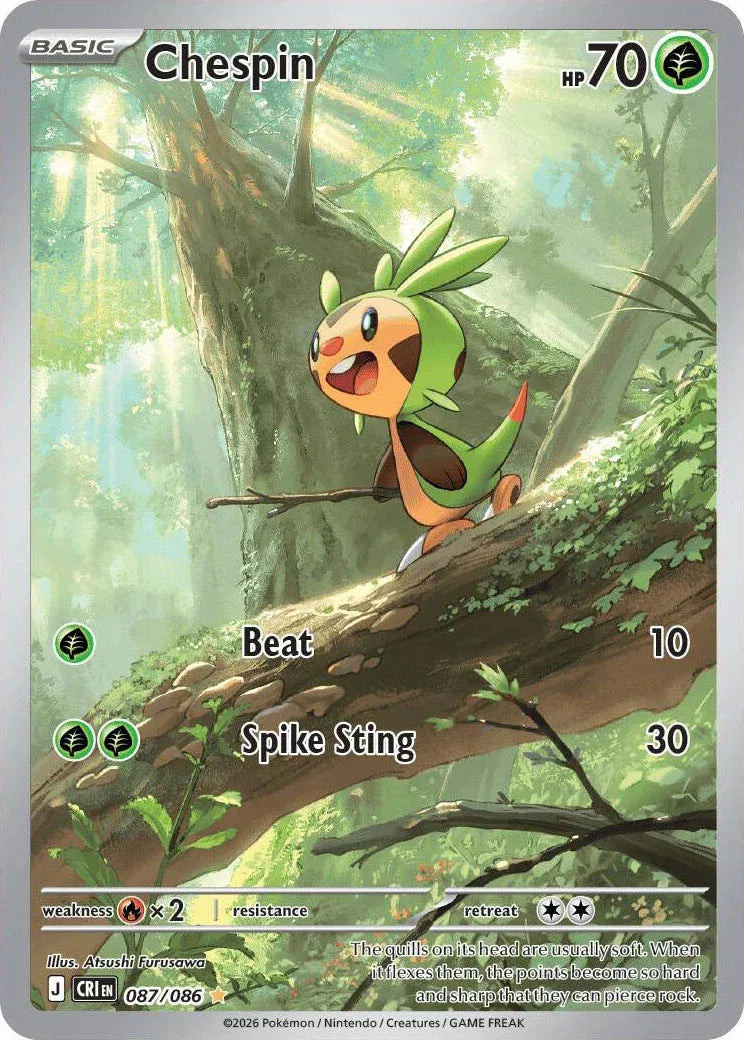 Carta Pokémon Chespin 087/086 Chaos Rising