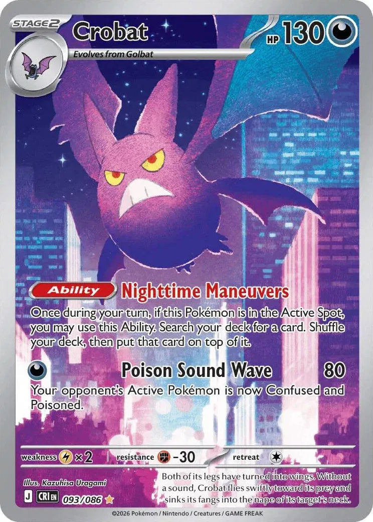 Carta Pokémon Crobat 093/086 Chaos Rising