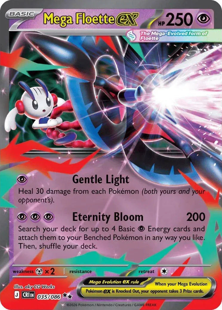 Carta Pokémon Mega Floette ex 035/086 Chaos Rising