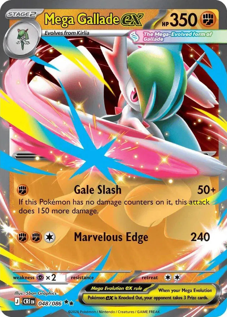 Carta Pokémon Mega Gallade ex 048/086 Chaos Rising