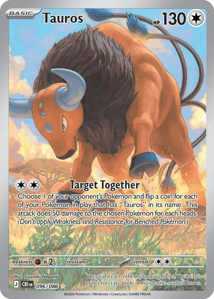 Carta Pokémon Tauros 096/086 Chaos Rising
