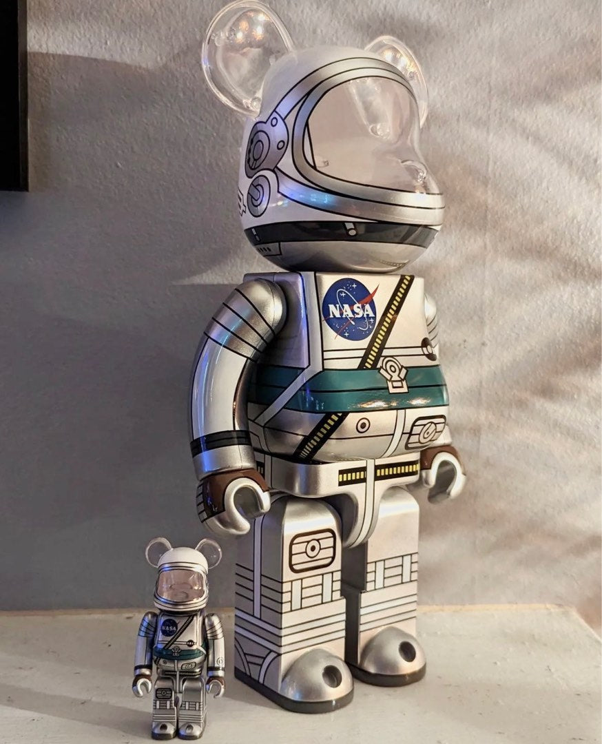 Bearbrick Nasa Hush Ver. 100% & 400% Set