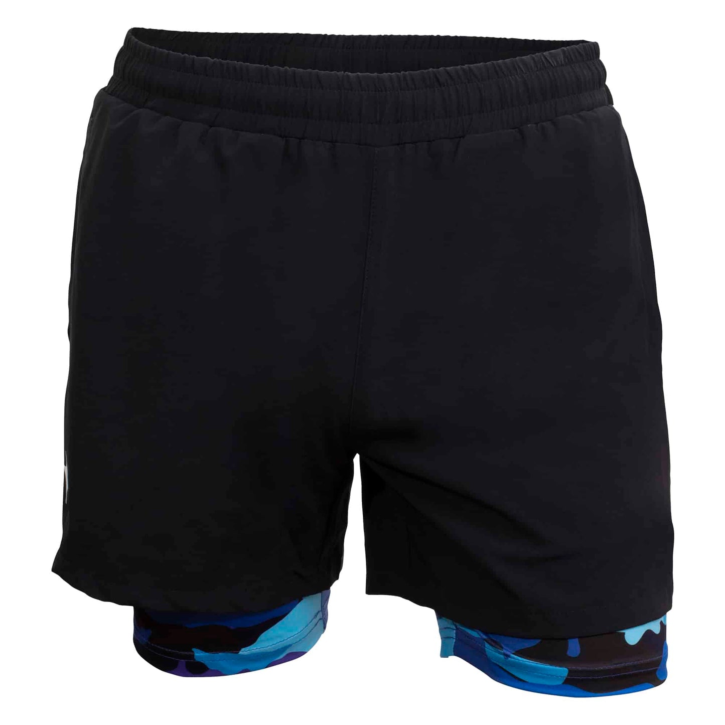 Short Sport Maja Negro con Camoflow Azul