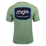 Camiseta Maja Jaspeada Verde Emblema - Manga Corta