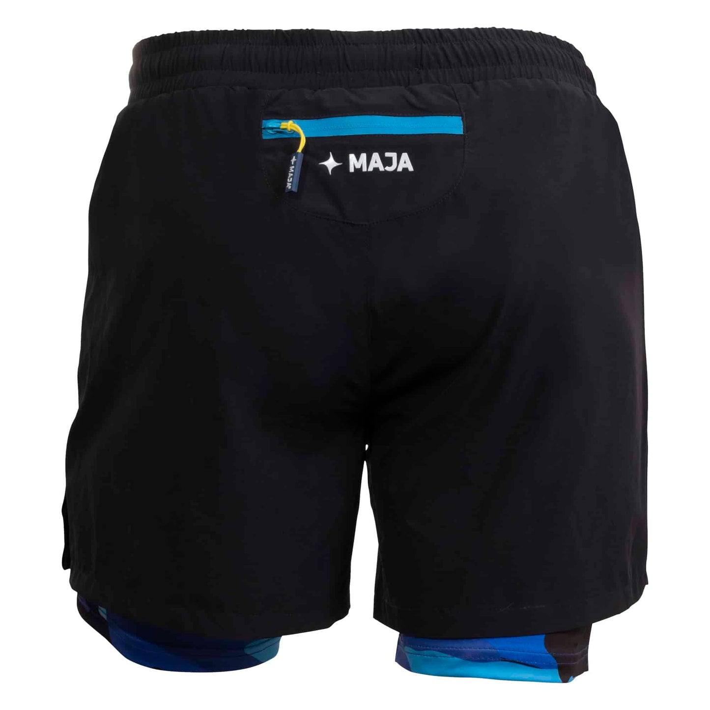 Short Sport Maja Negro con Camoflow Azul