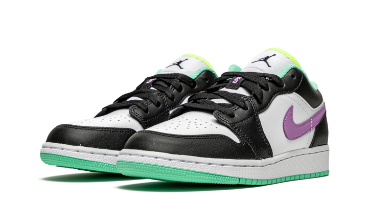 Air Jordan 1 Low Green Glow Violet Shock (GS)