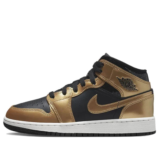 Air Jordan 1 Mid SE Metallic Gold Black (GS)