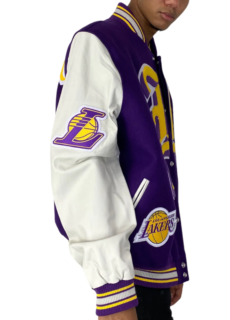 LA Lakers Wool & Leather Varsity Jacket
