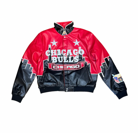 Chicago Bulls Skyline Vegan Leather Jacket