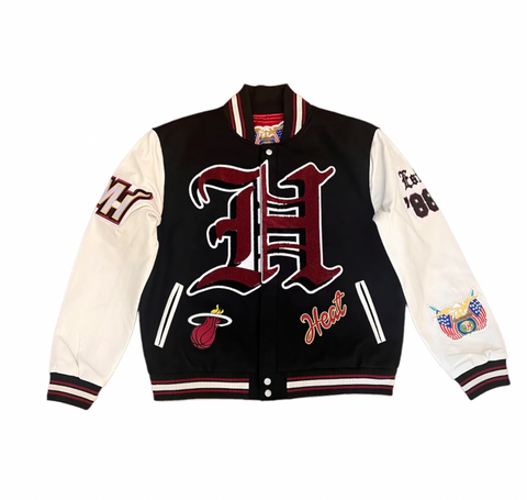 Miami Heat Wool & Leather Varsity Jacket