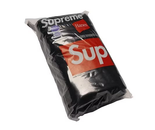 Supreme Hanes Boxer Briefs (4 Pack) Black