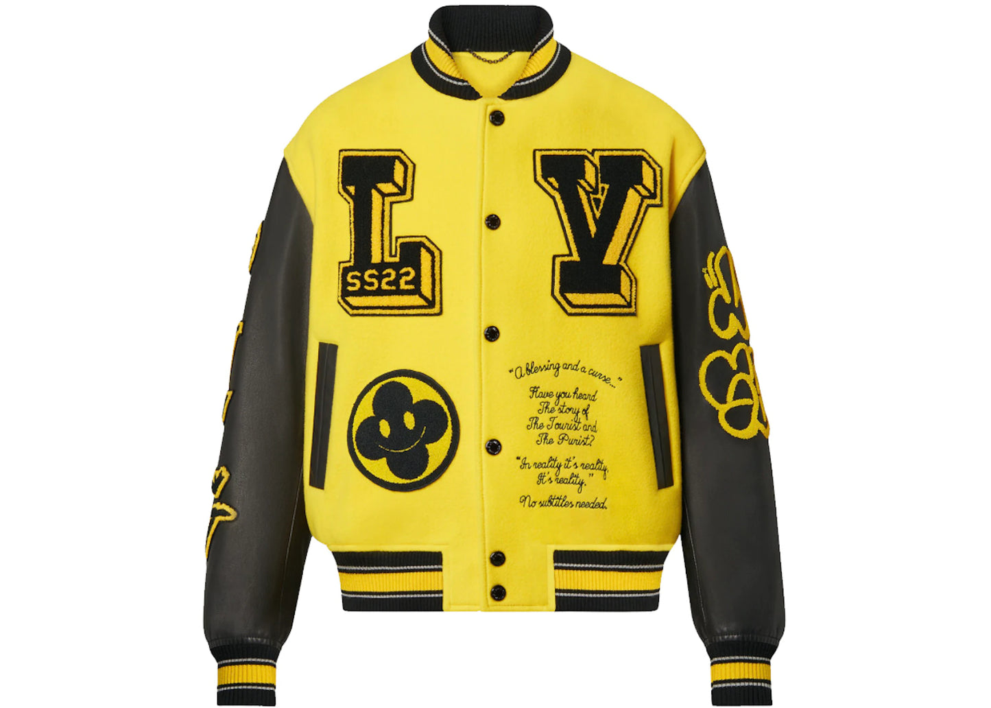 Louis Vuitton Leather Embroidered Varsity Black