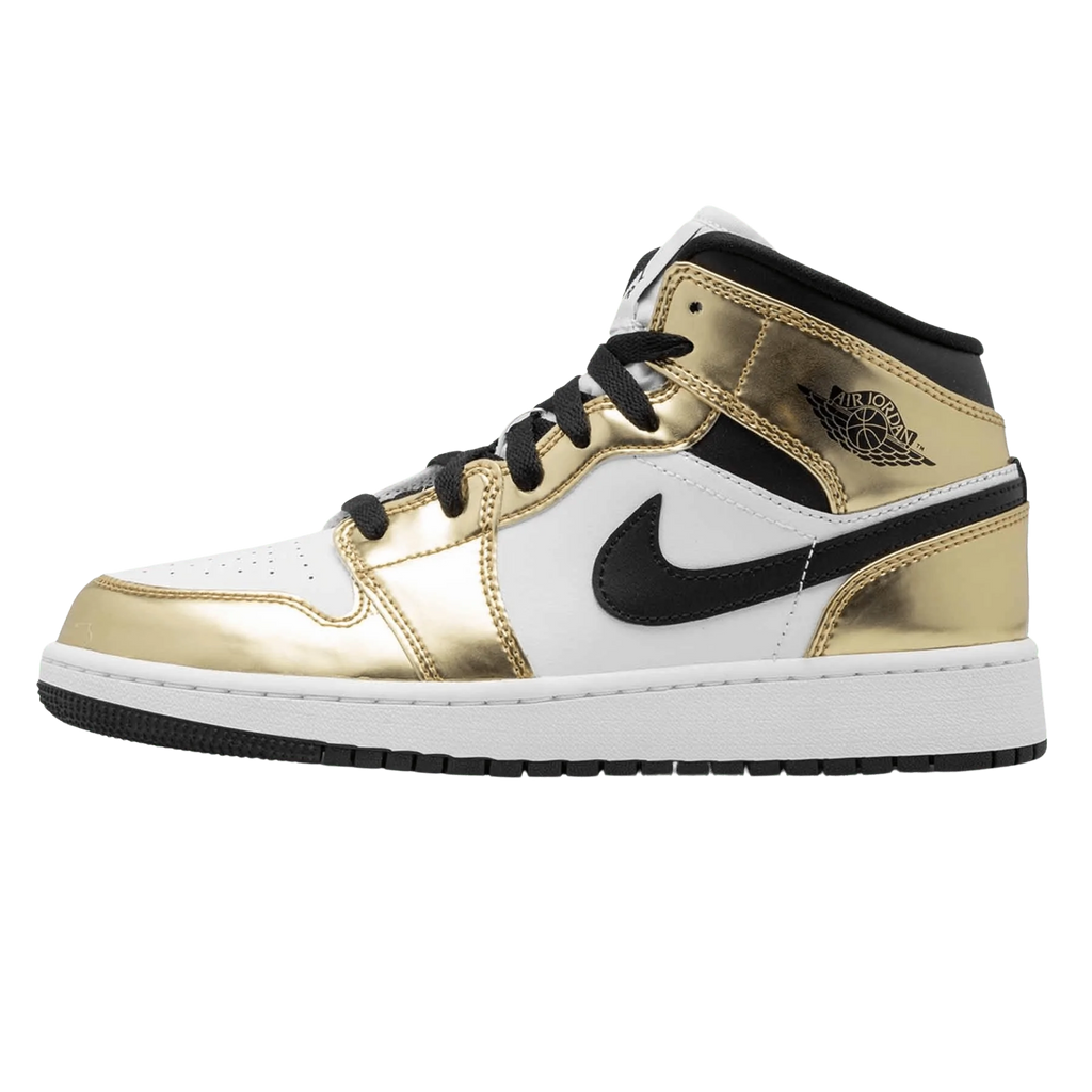 Gold black cheap white jordan 1